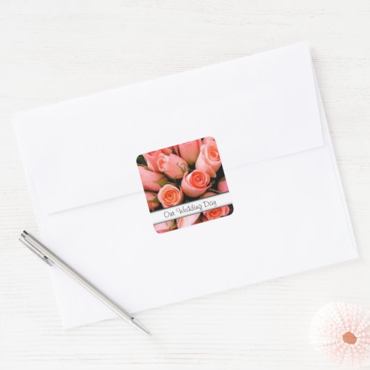Rozen Envelope Sticker Sjabloon (Envelop)