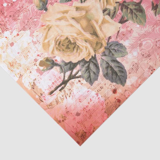  Rozen Ephemera-ontkoppelingspagina Tissuepapier (Detail)