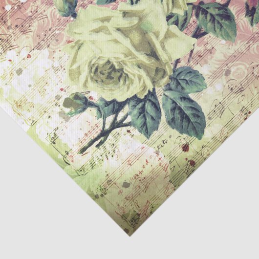  Rozen Ephemera-ontkoppelingspagina Tissuepapier (Detail)