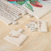 Rozen Ephemera  Retro Gift Legpuzzel (Zijkant)