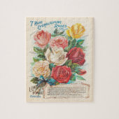 Rozen Ephemera  Retro Gift Legpuzzel (Verticaal)