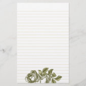 Rozen Etching Gold Lined Stationery Briefpapier (Voorkant)