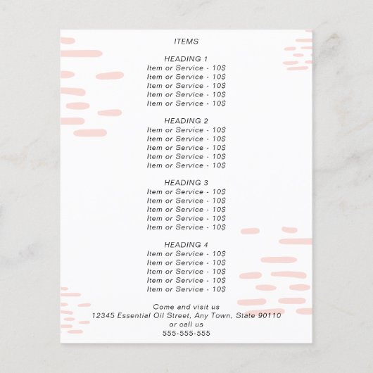 Rozen Etherische Oliën Aquarel Bloemen Promo Flyer (Achterkant)