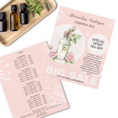 Rozen Etherische Oliën Waterverf Bloemige Fles Pro Flyer