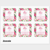 Rozen - Etiket voor flessoap - cosmetische product (Vel)