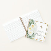 Rozen Eucalyptus Floral Girl Baptisme Guest Book Notitieboek (Binnen)