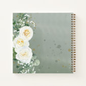 Rozen Eucalyptus Floral Girl Baptisme Guest Book Notitieboek (Achterkant)