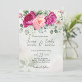 Rozen eucalyptus waterverf i kaart (Staand voorkant)