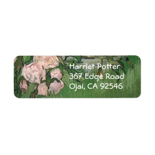 Rozen (F595) Van Gogh Fine Art Etiket (Voorkant)