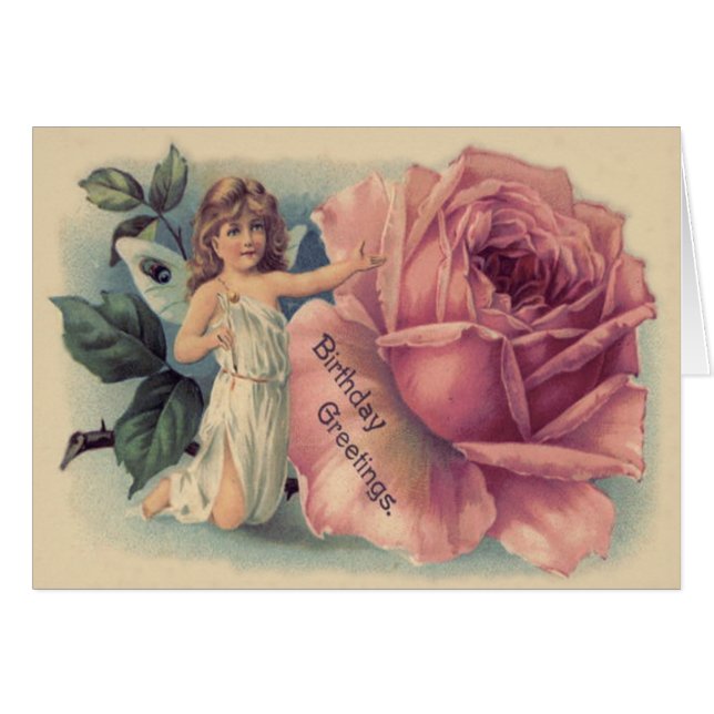 Rozen Fee Vlinder (Voorkant Horizontaal)
