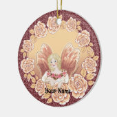 Rozen Feeënring feeënornament Keramisch Ornament (Links)