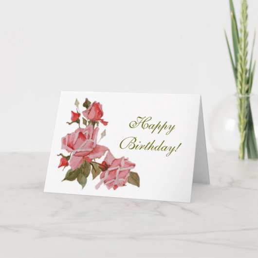 Rozen, fijne verjaardag! kaart (Voorkant)