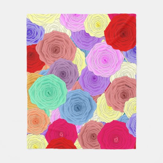 Rozen Fleece Blanket Deken (Voorkant)