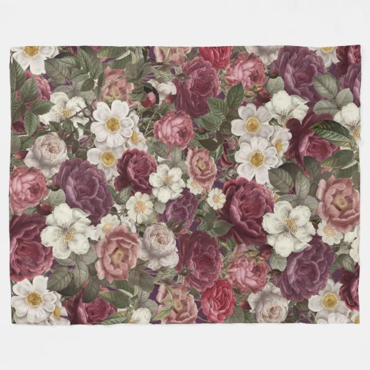 Rozen Fleece Deken (Voorkant (Horizontaal))