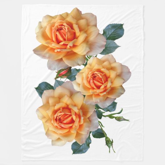 ROZEN FLEECE DEKEN (Voorkant)