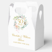 Rozen Floral 50th Golden Wedding Jubileum Bedankdoosjes (Geopend)