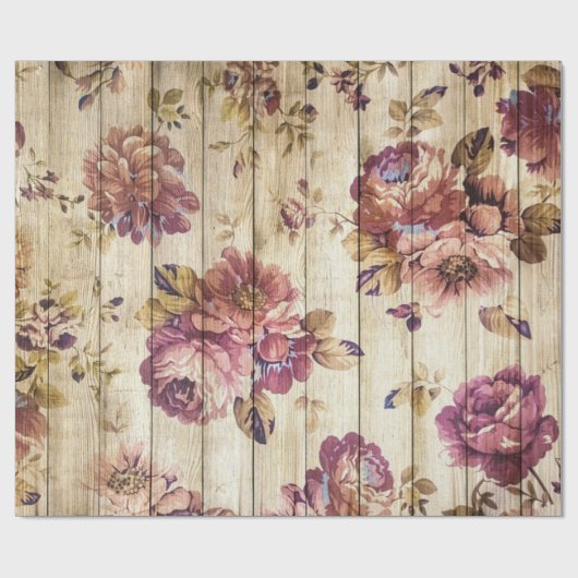  Rozen Floral Cadeaupapier (Vlak)