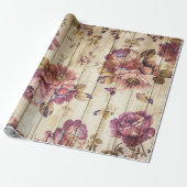 Rozen Floral Cadeaupapier (Uitgerold)