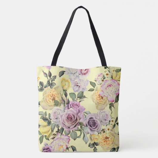 Rozen Floral Canvas tas (Achterkant)