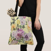 Rozen Floral Canvas tas (Dichtbij)