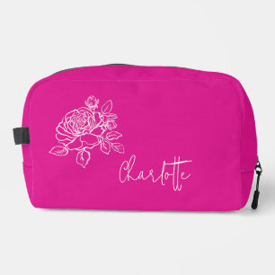 Rozen Floral Custom Name Toilettasje