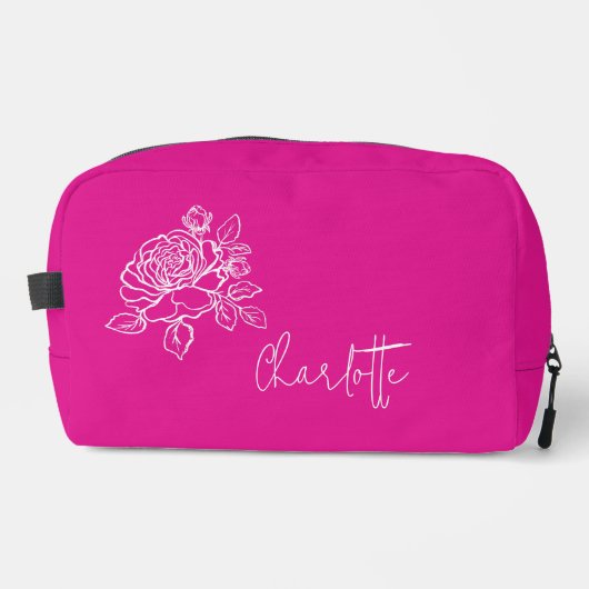 Rozen Floral Custom Name Toilettasje (Voorkant)