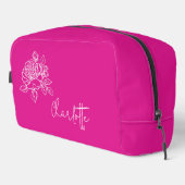 Rozen Floral Custom Name Toilettasje (Rechterhoek)