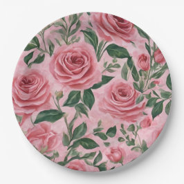 Rozen Floral Design Papieren Bordje