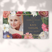 Rozen Floral Funeral Memorial Photo Service Banner