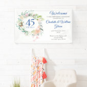 Rozen Floral Garland 45th 65th Jubileum Welkom Spandoek (Insitu)