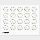 Rozen Floral Garland 60th 75th Wedding Jubileum Ronde Sticker (Vel)