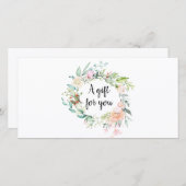 Rozen Floral Garland Script Cadeaubon (Voorkant / Achterkant)