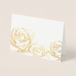  Rozen Floral Gold Decoratief Folie Kaarten