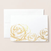  Rozen Floral Gold Decoratief Folie Kaarten (Voorkant met envelop)