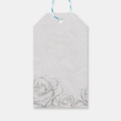  Rozen Floral Gray Decoratief Cadeaulabel (Achterkant)