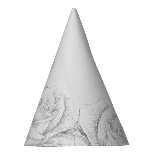  Rozen Floral Gray Decoratief Feesthoedjes (Rechts)