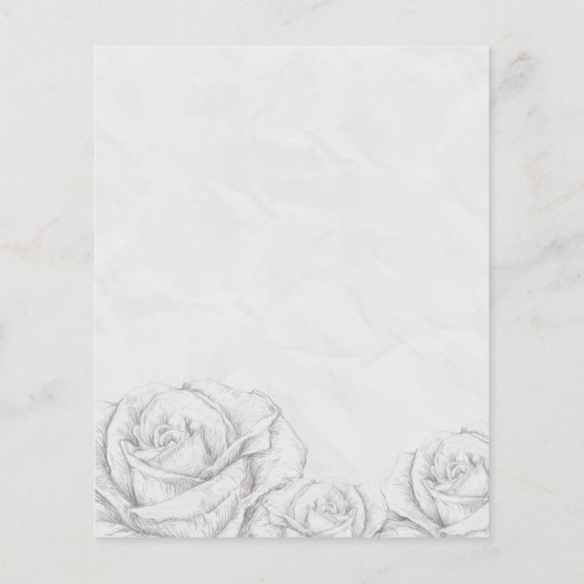  Rozen Floral Gray Decoratief Flyer (Achterkant)