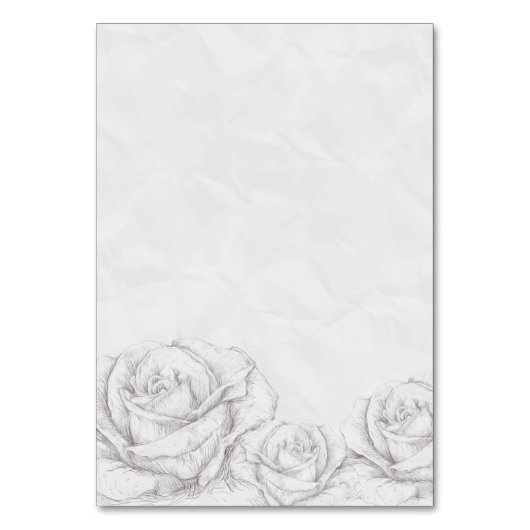  Rozen Floral Gray Decoratief Kaart (Achterkant)