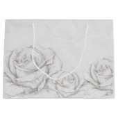  Rozen Floral Gray Decoratief Large Cadeautasje (Voorkant)