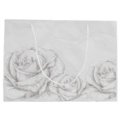  Rozen Floral Gray Decoratief Large Cadeautasje (Achterkant)