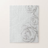 Rozen Floral Gray Decoratief Legpuzzel (Verticaal)