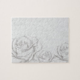  Rozen Floral Gray Decoratief Legpuzzel