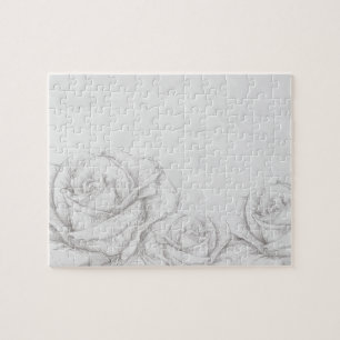  Rozen Floral Gray Decoratief Legpuzzel