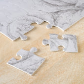 Rozen Floral Gray Decoratief Legpuzzel (Zijkant)