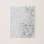 Rozen Floral Gray Decoratief Legpuzzel (Verticaal)