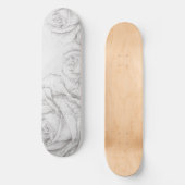  Rozen Floral Gray Decoratief Persoonlijk Skateboard (Voorkant)
