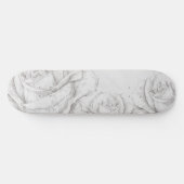  Rozen Floral Gray Decoratief Persoonlijk Skateboard (Horizontaal)