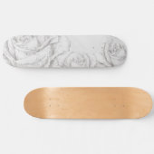  Rozen Floral Gray Decoratief Persoonlijk Skateboard (Horizontaal)