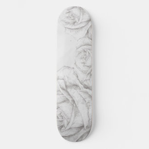 Rozen Floral Gray Decoratief Persoonlijk Skateboard