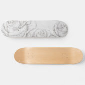  Rozen Floral Gray Decoratief Persoonlijk Skateboard (Horizontaal)
